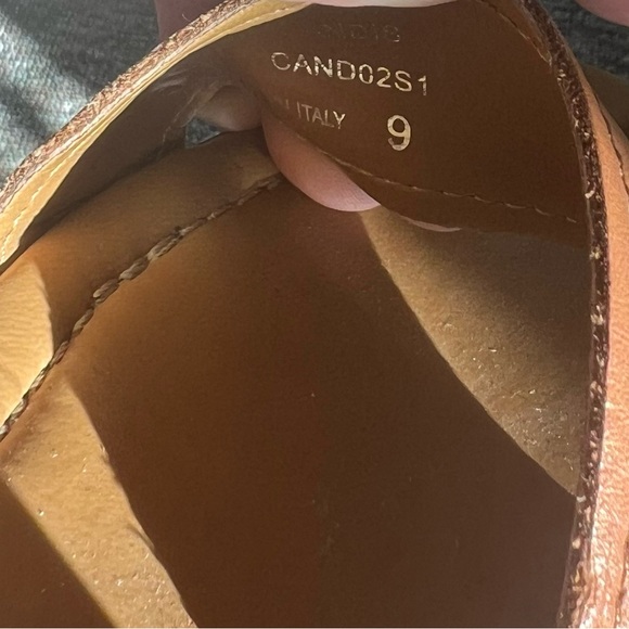 Steve Madden Candis Cognac Leather Wedge Sandal Size 9 - Picture 8 of 9
